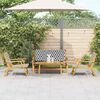 vidaXL Gartenstühle mit Tisch 4 pcs Schwarz 90 x 45 x 40 cm