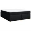 vidaXL Boxspringbett mit Matratze Schwarz 180x200 cm Stoff