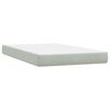 vidaXL Boxspringbett mit Matratze Hellgrau 120x210 cm Samt