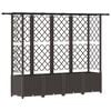 vidaXL Hochbeet mit Rankgitter und Dach Braun 203 x 40 x 138 cm PP
