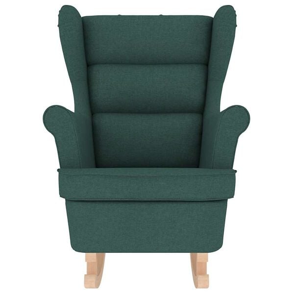 vidaXL Schaukelsessel Dunkelgrün 74x90x102 cm Stoff