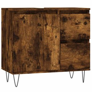 vidaXL Badschrank R&auml;uchereiche 65x33x60 cm Holzwerkstoff