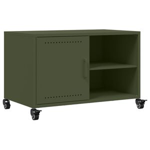 vidaXL TV-Schrank Olivgr&uuml;n 68x39x43,5 cm Stahl