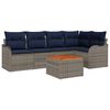 vidaXL Gartensofa-set 6 stk. Grau Poly-Rattan