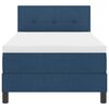 vidaXL Boxspringbett mit Matratze mit Kopfteil Blau 90 x 190 cm Stoff