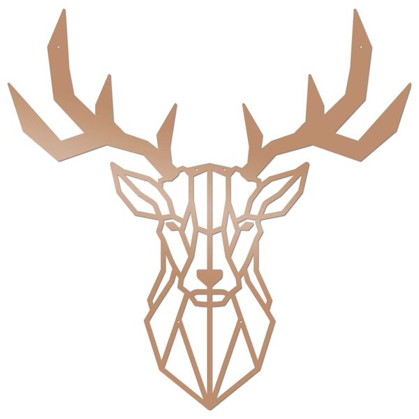 Homemania Wanddekoration Reh 51x51 cm Stahl Kupfer