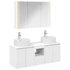 vidaXL Badezimmerschrank-Set 4 pcs Wei&szlig; Holzwerkstoff