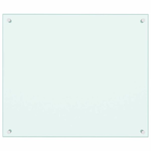 vidaXL K&uuml;chenr&uuml;ckwand Milchwei&szlig; 70x60 cm Hartglas