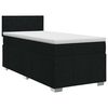 vidaXL Boxspringbett mit Matratze Schwarz 90 x 200 cm Stoff