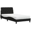 vidaXL Bett mit Matratze Schwarz 100x200 cm Stoff