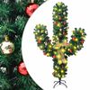 vidaXL Weihnachtsdeko Kaktus mit St&auml;nder und LED Gr&uuml;n 180 cm PVC