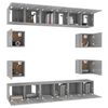 vidaXL 10-tlg. TV-Schrank-Set Grau Sonoma Holzwerkstoff
