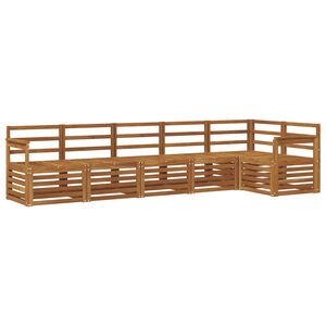 vidaXL Outdoor-Sofagarnitur 6 stk. 6-Sitzer Natur Massivholz Akazie