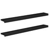vidaXL Fensterb&auml;nke 2 stk. Schwarz 120 x 15 x 2 cm Massivholz Buche