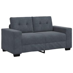vidaXL Zweisitzer-Sofa Dunkelgrau 120 cm Samt