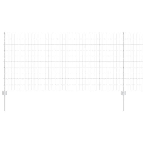 vidaXL Zaun mit Pfosten Silber 1 x 10 m Stahl