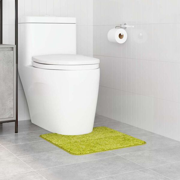 vidaXL Rutschfeste Badematte mit Toilettenausschnitt Gr&uuml;n 50 x 50 cm