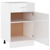 vidaXL Schubunterschrank Hochglanz-Weiß 50x46x81,5 cm Holzwerkstoff