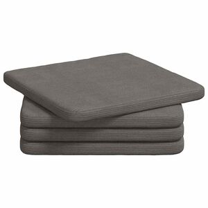 vidaXL Sitzkissen 4 stk. Cordstoff Hellgrau 40 x 40 x 3 cm