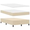 vidaXL Boxspringbett mit Matratze mit LED Creme 120 x 200 cm Stoff