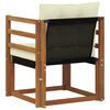 vidaXL Outdoor-Sofagarnitur Massives Akazienholz und Textilene