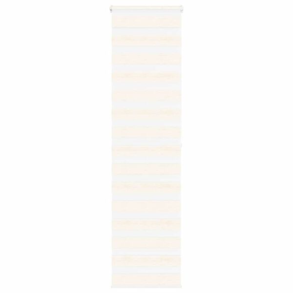 vidaXL Doppelrollo Marmorbeige 55x200 cm Stoffbreite 50,9 cm Polyester