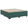 vidaXL Boxspringbett mit Matratze Dunkelgr&uuml;n 180x200 cm Samt
