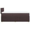 vidaXL Boxspringbett mit Matratze Dunkelbraun 80x200 cm Stoff