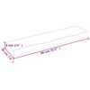 vidaXL Wandregal 80x20x6 cm Massivholz Eiche Unbehandelt