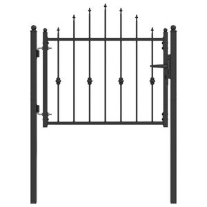 vidaXL Zauntor ASTEN 100 x 75 cm Metall Schwarz Abschlie&szlig;bar