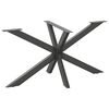 vidaXL Esstischbein in Spinnenform Anthrazit 150x78x(72-73) cm Stahl