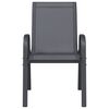 vidaXL Stapelbare Gartenst&uuml;hle 2 Stk. Grau Textilene