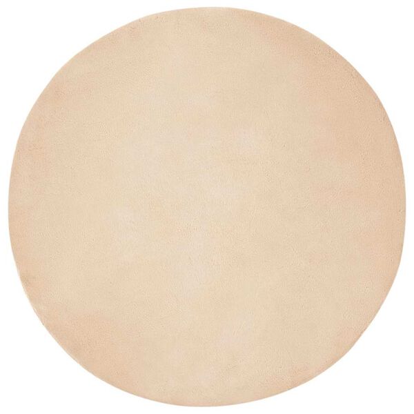 vidaXL Kunstfell Hasen Teppich Olite Beige &Oslash; 100 cm Polyester