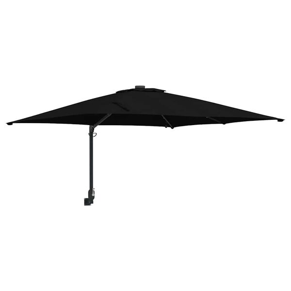 vidaXL Garten-Sonnenschirm Schwarz 248,5 x 247,5 x 160 cm