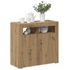vidaXL Sideboard mit LED-Leuchten Artisan-Eiche 80x35x75 cm