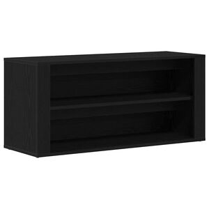 vidaXL Schuhbank Schwarze Eiche 100 x 35 x 45 cm Holzwerkstoff