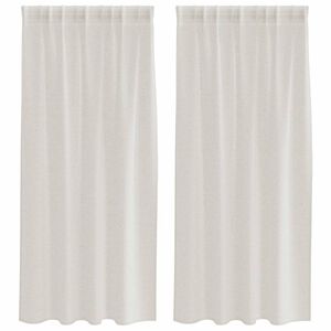 vidaXL Voile-Vorhang 2 stk. Creme 140 x 175 cm Polyester