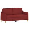 vidaXL 2-Sitzer-Sofa mit Kissen Weinrot 140 cm Stoff