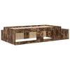 vidaXL Bett mit Stauraum mit Tür Geräucherte Eiche 244 x 127 x 53.5 cm