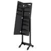 vidaXL Standspiegel mit LED Schwarz 34x37x146 cm