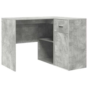 vidaXL Eck-Schreibtisch mit Schubladen Beton Grau 102 x 88 x 75 cm
