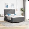 vidaXL Boxspringbett Hellgrau und Wei&szlig; 203 x 144 x 128 cm Cordstoff