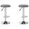 vidaXL Barhocker 2 Stk. Grau Kunstleder