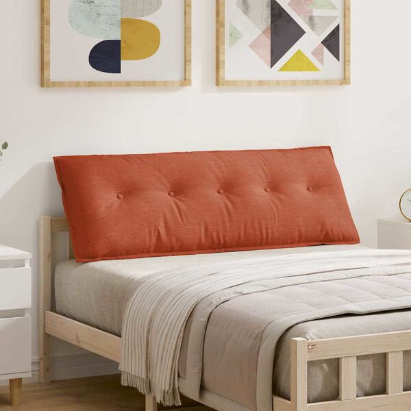 vidaXL Rücken Kissen Rot-Orange 140 x 50 cm Cordstoff