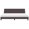 vidaXL Bett mit Matratze "Hanko" Dunkelbraun 200x200 cm Stoff
