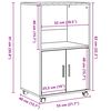 vidaXL Rollschrank Artisan-Eiche 55x40x91 cm Holzwerkstoff