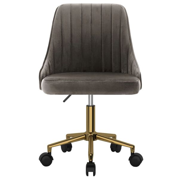 vidaXL Esszimmerst&uuml;hle 6 Stk. Drehbar Dunkelgrau Samt