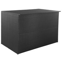 vidaXL Garden-Auflagenbox Schwarz 150x100x100 cm Poly Rattan