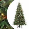 vidaXL K&uuml;nstlicher klappbarer Weihnachtsbaum Gr&uuml;n 240 cm PE und PVC