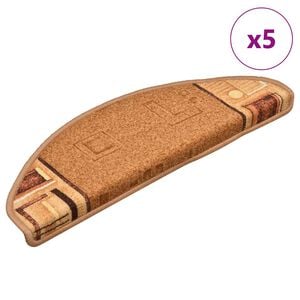 vidaXL Stufenmatten Selbstklebend 5 Stk. 65x21x4 cm Beige